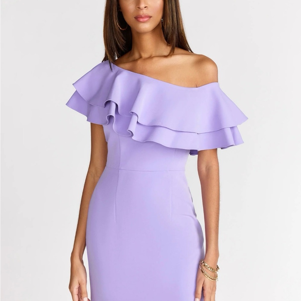 Endless Rose Purple Asymmetrical Ruffled Sheath Dress